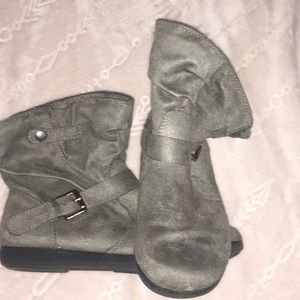 Gray boots